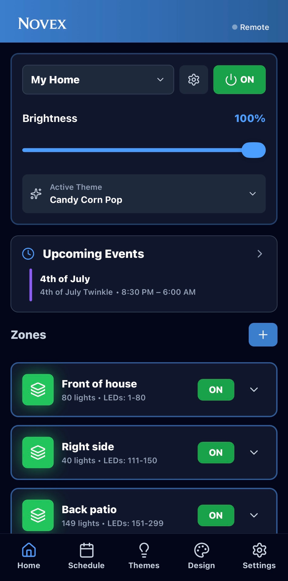 Novex App - Home